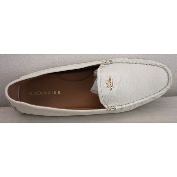 Coach A00276 Women's Sz 9.5B Ivory Cream Amber Slip-On Signature Loafers - Picture 9 of 13